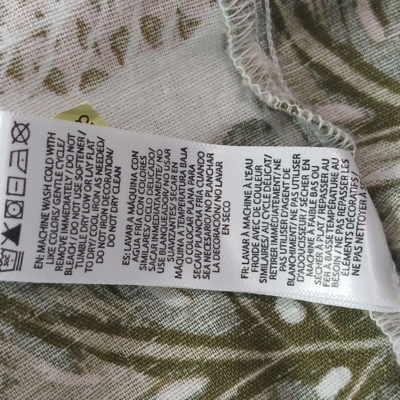 Tropical Green and Brown Women's Dress ,BEACHLUNCHLOUNGE, Medium - Picture 8 of 8